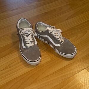 Vans Gray and White Sneakers